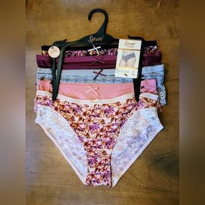 Sz L NWT Spree Intimates 5 Pack Hipster Lace Panties